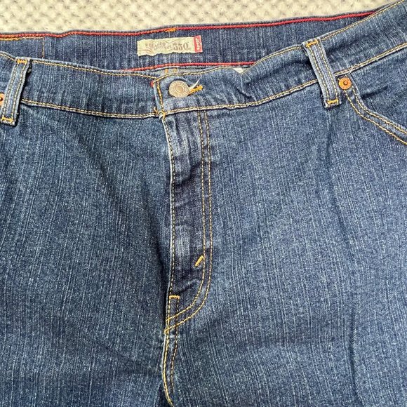 Levi's 550 Relaxed Boot Cut Denim Jeans Fit Size 18 - Picture 3 of 9
